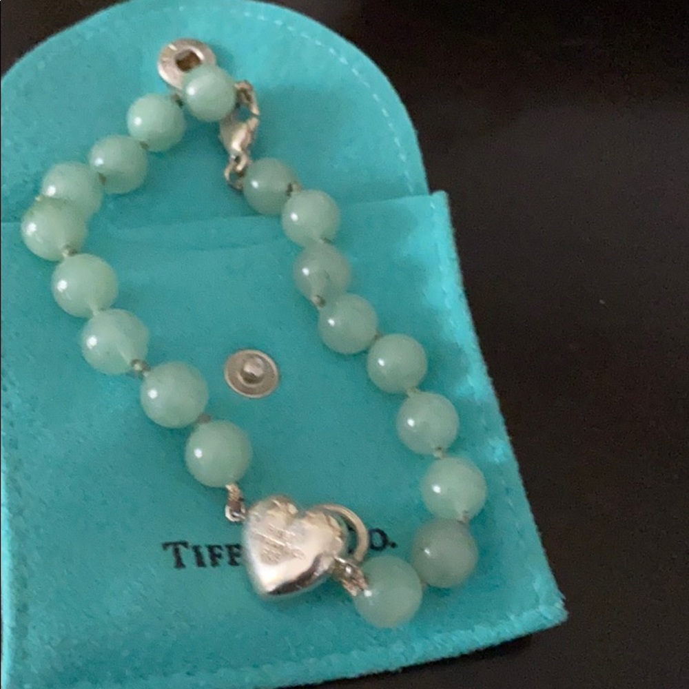 Tiffany & Co silver and green stone bracelet - Picture 5 of 6